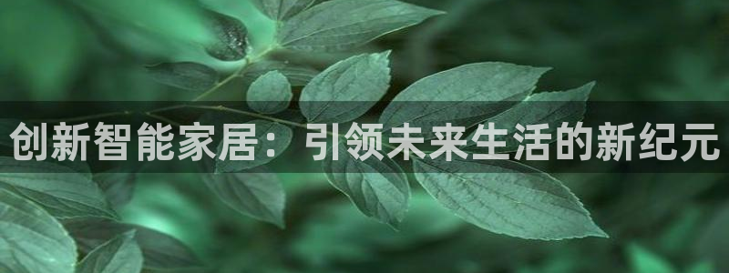 利记彩票网网址官网hd71：创新智能家居：引领未来生活的新纪