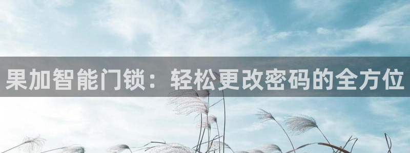 利记手机官网bb电子平台官方：果加智能门锁：轻松更改密码的全
