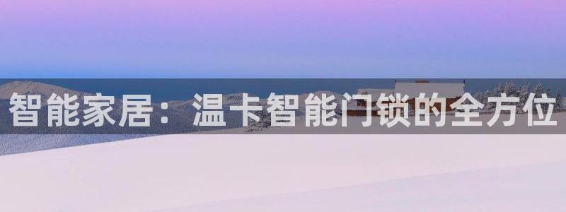 万利记官网：智能家居：温卡智能门锁的全方位