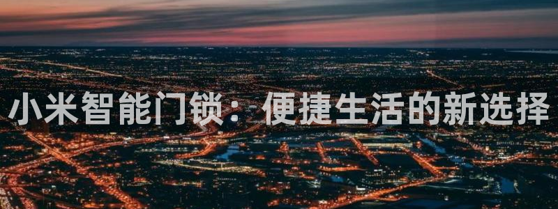 利记坊官网登录：小米智能门锁：便捷生活的新选择