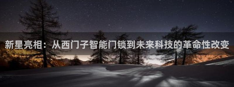 利记投注平台官网：新星亮相：从西门子智能门锁到未来科技的革命