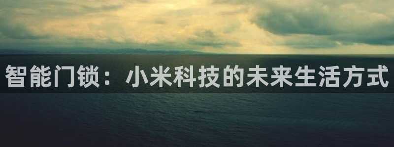 利记彩票官网wx678 com：智能门锁：小米科技的未来生活